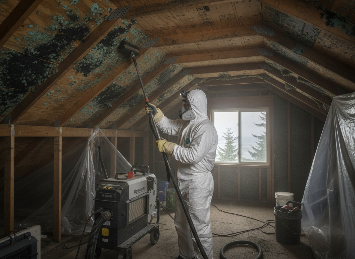 Attic Mold Remediation in Camano Island, WA