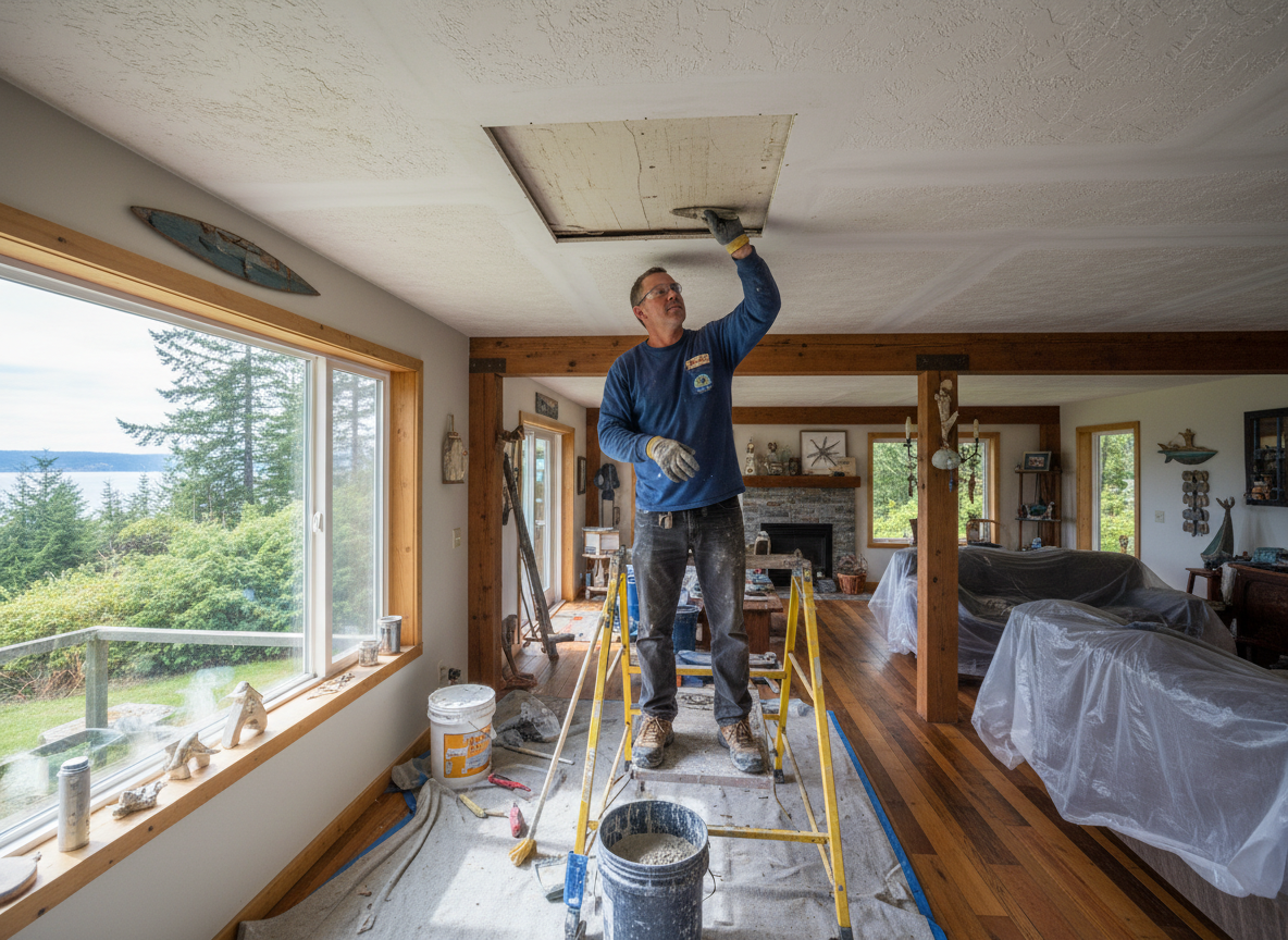 Ceiling Water Damage Repair in Camano Island, WA